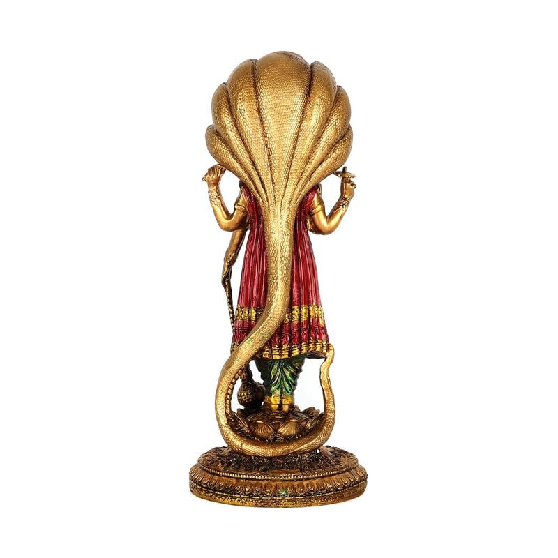 CHOKHI DHANI KALAGRAM Resin Metal Lord Vishnu Idol Sculpture Showpiece for Home Decoration